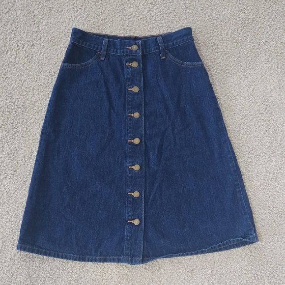 Levi's Denim Button-Front A-Line Skirt Size 26/Size 2 - Picture 1 of 8